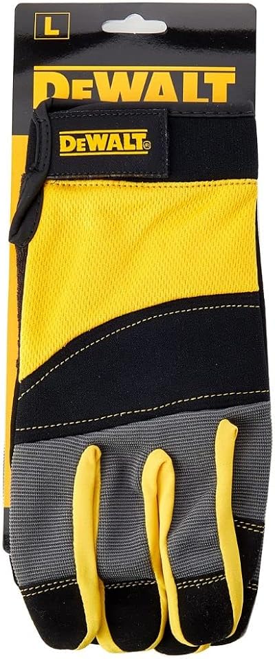 DEWALT SecureFit Full Finger Protection Gloves, Reinforced, Black, Size Large
