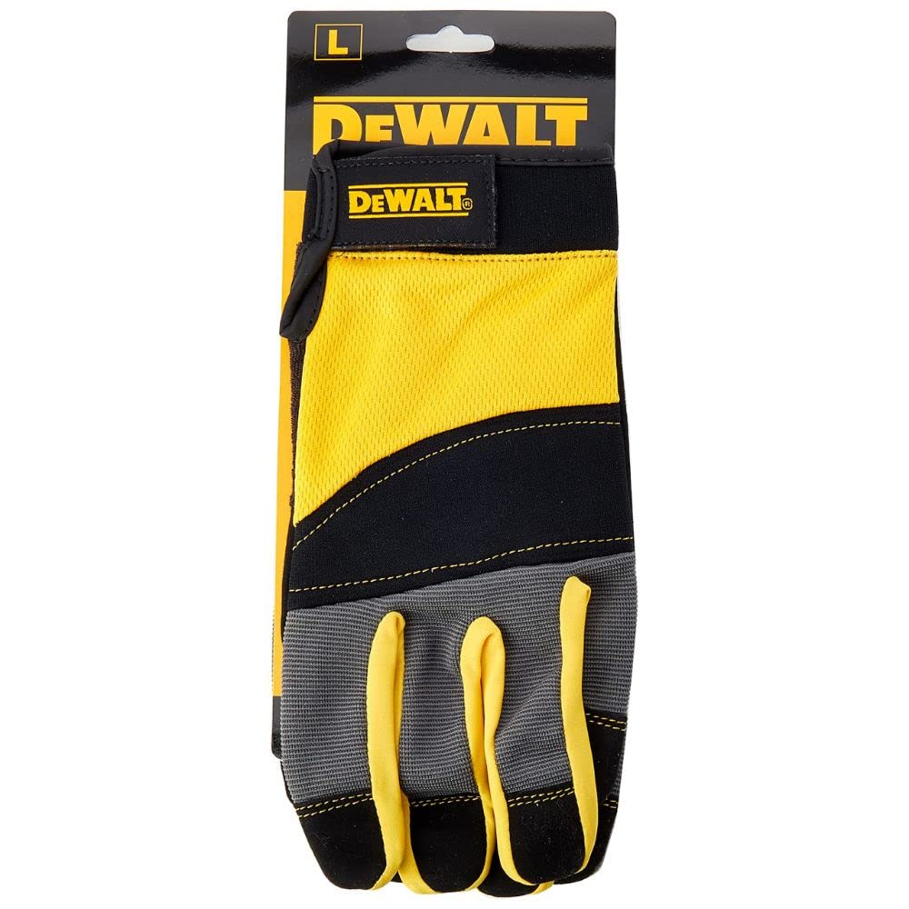 Dewalt dpg215l – SecureFit Full Finger Protection Gloves, Reinforced (Size L) Black