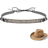 nemokamai Cowboy Hat Bands for Men Women, Leather Hatbands Belt for Cowboy/Western/Fedora/Cowgirl Hats