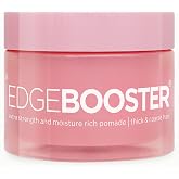 Style Factor Edge Booster Extra Strength &amp; Moisture Rich Pomade | Strong Hold Edge Control Gel for Thick &amp; Coarse Hair | High Shine, Non-Greasy Styling | Pink Sapphire, 3.38 oz