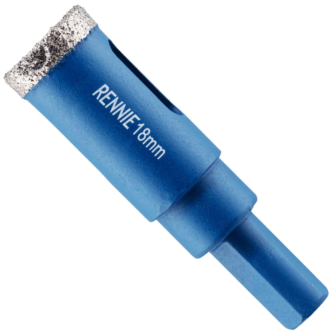 18mm Diamond Hole Saw Drill Bit With Tri Shank For Porcelain Tiles Ceramic Slate Stone Granite Marble Glass. Diamond Core Holesaw/Hole Cutter — image 1