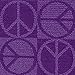 Garland Rug Large Peace Area Rug, 5-Feet by 7-Feet, Purple