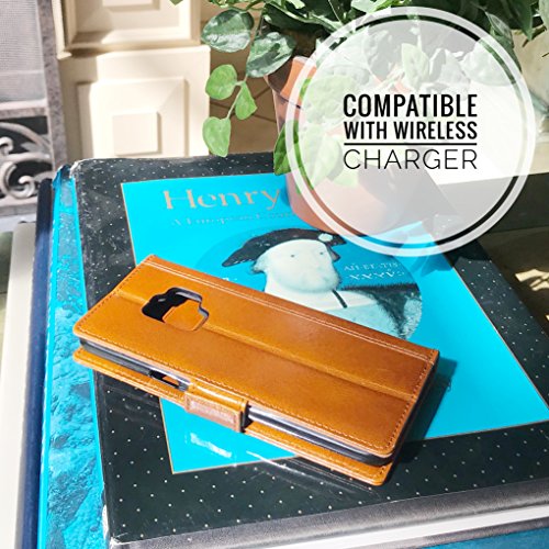 image for Galaxy S9 Wallet Case Leather -- iPulse Journal Series Italian Full Gr