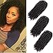 8 inch Crochet Curly Braids Hair 3pcs/pack Black Synthetic Box Braids Hair (#1B)