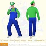 Aomig Super Plumber Costumes 4 Pack Brothers Workman Cosplay Kit Green view 2