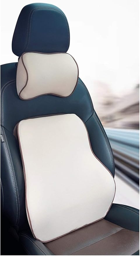 Amazon ン 腰クッション ランバーサポート 通気性抜群 運転 背中 背当て ネックパッド 車 クッション 首 ヘッドレスト 運転 車用品 旅行 頸椎サポート枕 長時間運転に 車の旅行中 Color Red Size 45x42x25x18cm シートカバー 車 バイク