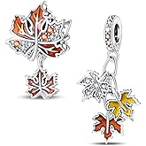 MICOO 925 Sterling Silver Clip Cubic Zirconias Beads Charms for Bracelets and Necklace,2pc Double Gifts for Mums, Couples and Sisters