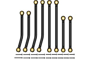 ESILUN OGRC Aluminum Alloy Chassis Links Suspension Links Set for 1/18 TRX4M Upgrade Parts (Black)