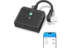 BN-LINK Smart Wi-Fi Outdoor Smart Plug, Heavy Duty Wi-Fi & Bluetooth Smart Plug with 3 Outlets, Alexa Smart Plugs for Alexa Devices & Google Assistant, Weatherproof IP44, No Hub Required, ETL Listed