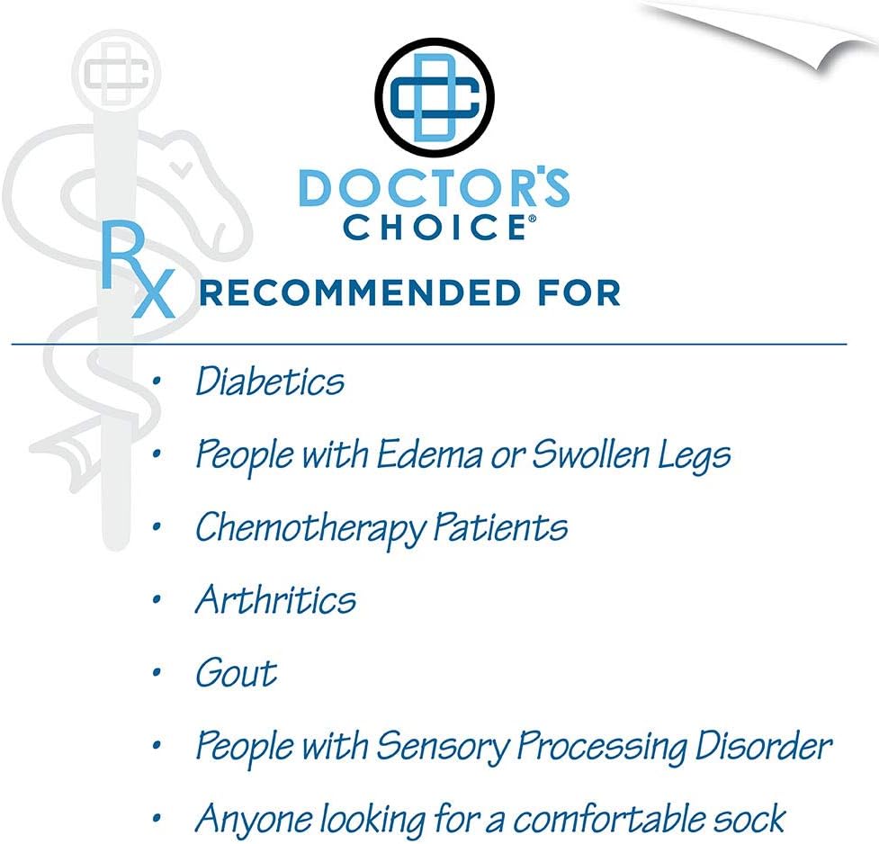 Doctor's Choice Women's Non-Binding Circulatory Diabetic 4 Pack White Cushioned Quarter Socks, Shoe Size 4-10: Health & Personal Care