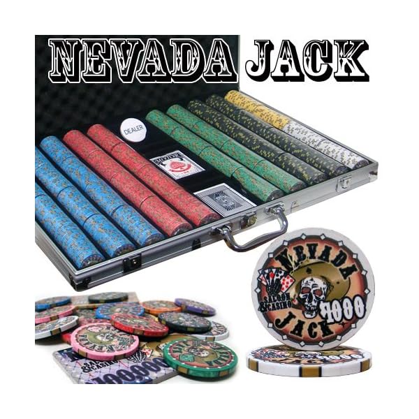 Brybelly 1,000 Ct Nevada Jack Poker Set 10g Casino Grade Ceramic