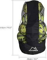 CampTeck U7081 Drawstring Soccer Ball Bag with Shoulder Strap Black (12-15 view 2