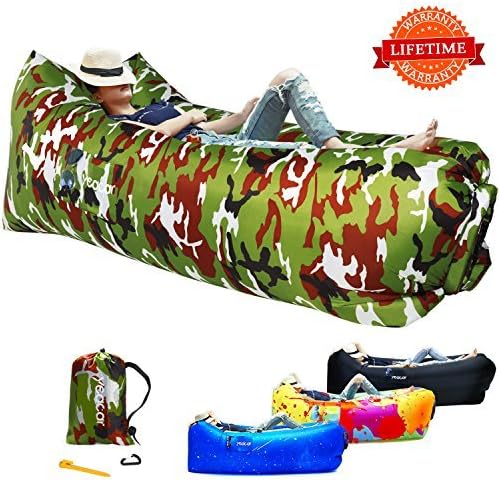yeacar Inflatable Lounger Air Sofa, Portable Waterproof Indoor or Outdoor Inflatable Couch for Camping Park Hiking Travelling Picnics Pool Music Festivals and Beach Party