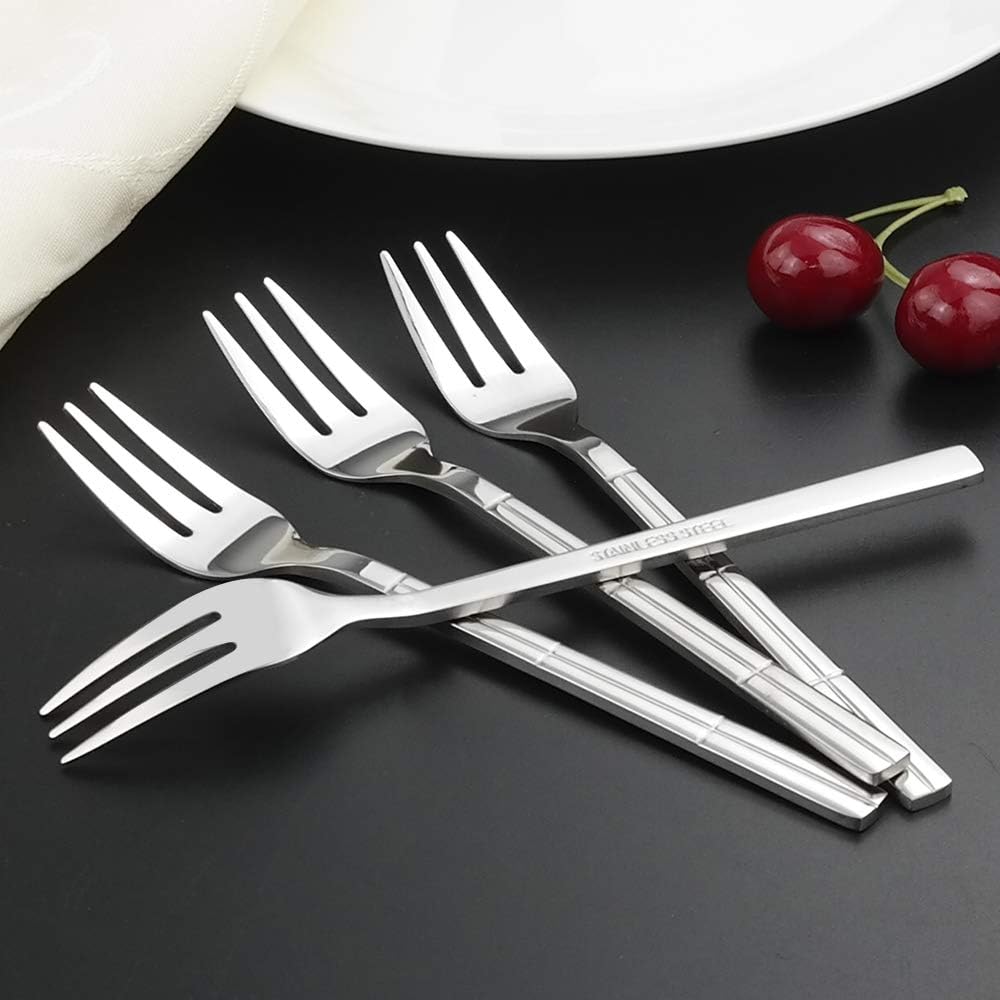 Hokky 12Piece Stainless Steel Pastry Appetizer Cake Forks, Mini