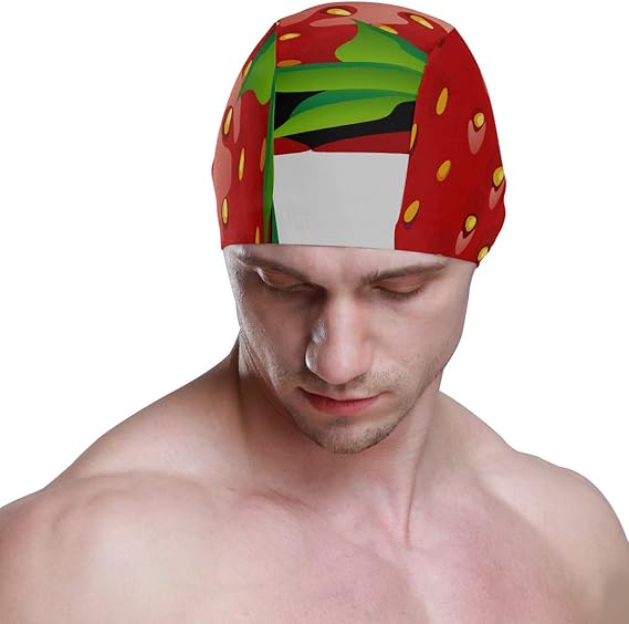 RYUIFI Funny Swim Caps for Women Female Red Lips with A