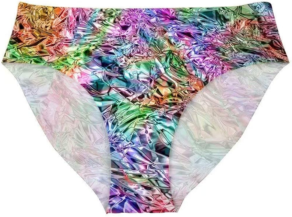 Allinterest Women's Panties Sexy Rainbow Color Pattern Printing
