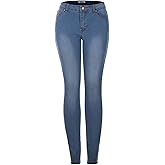 2LUV Women's 5 Pocket Stretch Skinny Jeans Light Denim Wash 9