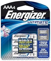 Energizer Ultimate Lithium AAA Batteries, World&rsquo;s Longest-Lasting AAA Battery in High-Tech Devices (4 pack)