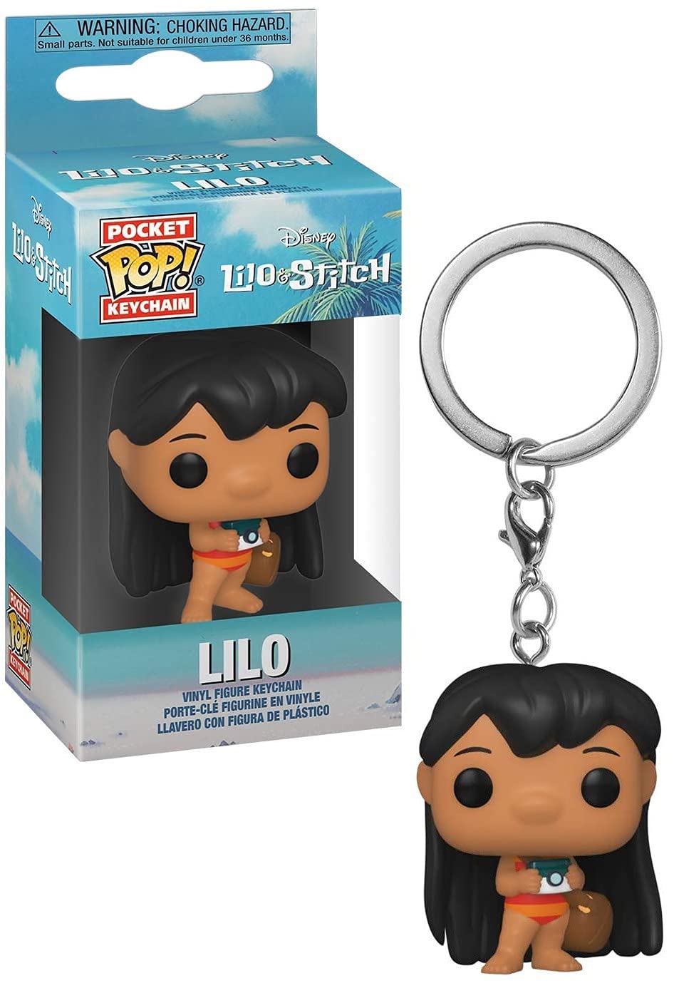 Funko Pop! Keychain: Lilo With Camera - Disney: Lilo & Stitch Novelty Keyring - Collectable Mini Figure - Stocking Filler - Gift Idea - Official Merchandise - Movies Fans
