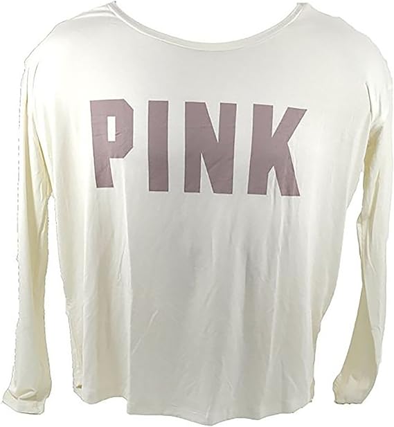 Amazon Pink Victoria S Secretブランドveryソフトsleepshirt Sleep Tee カラー オフホワイト ルームワンピース ネグリジェ 通販