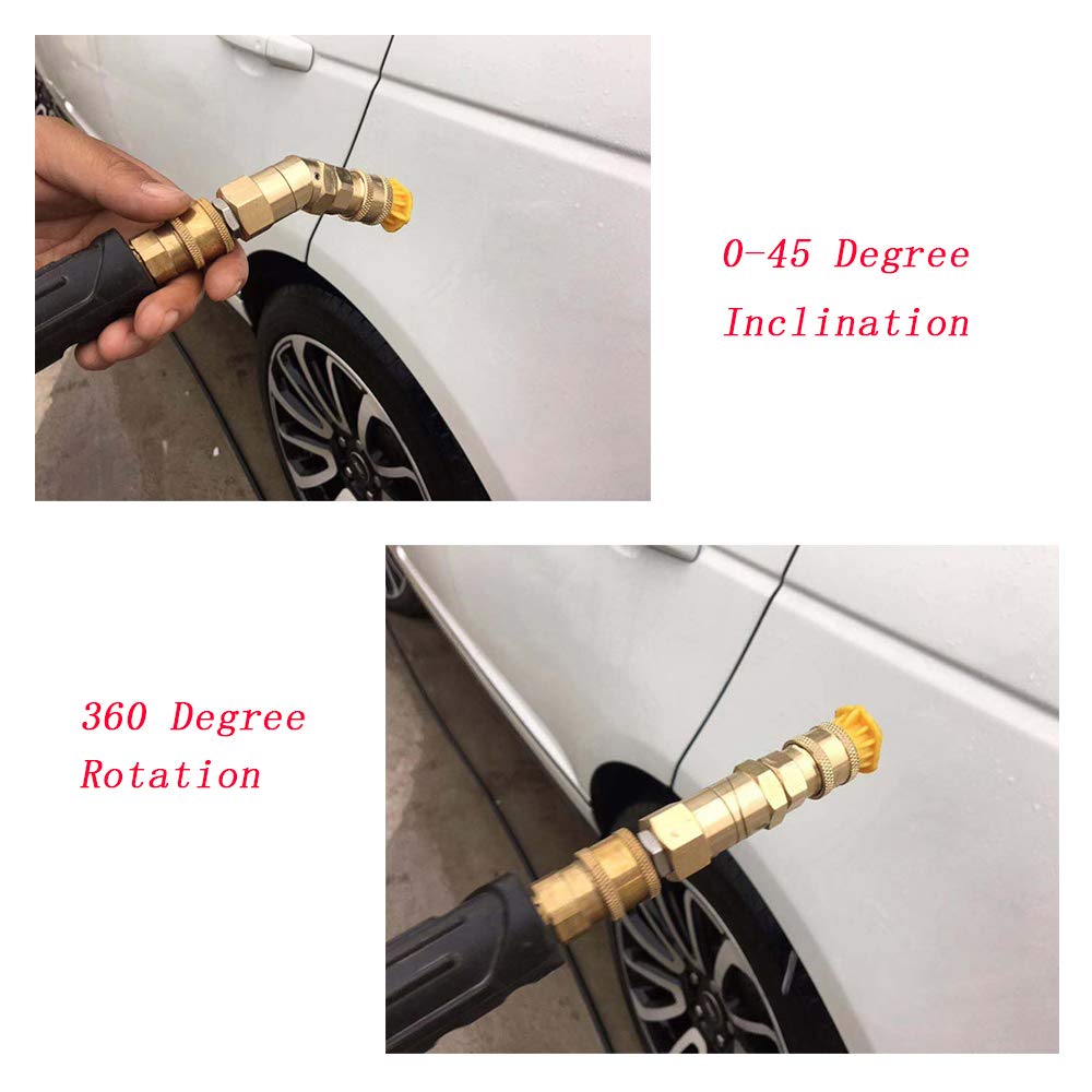 3600 Psi 45 360 Degrees Inclination Podoy Rotation Pivoting Coupler With 360 Degree Rotation Connecting Pressure Washer Nozzle 1 4 Inch Quick Connect Couplers Patio Lawn Garden Artcoamazonie Dz