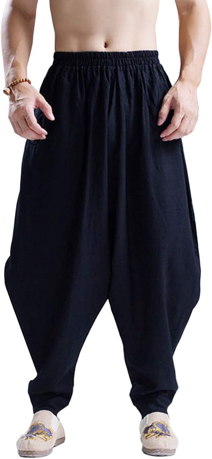 ONTTNO Men's Floral Stretchy Waist Casual Ankle Length Pants (Black) at  Men’s Clothing store