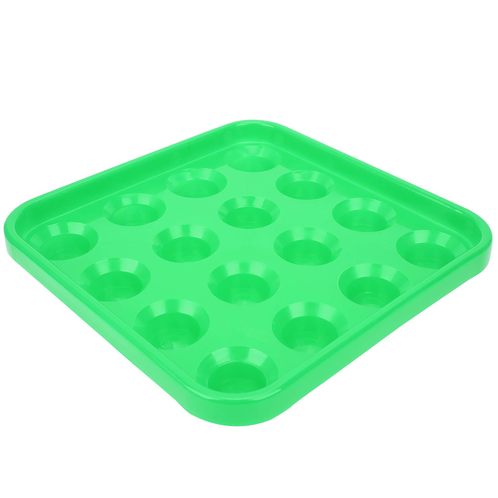 Keenso Billiard Ball Tray, 16 Holes Pool Ball Tray Billiard Ball Holder Tray Snooker Ball Storage Tray Pool Table Accessories 16 Balls(green) Billiards Supplies Billiards Billiards