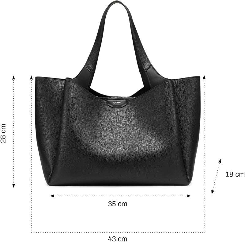 Willa Shopper Damen Schwarz Groß mit Magnetverschluss