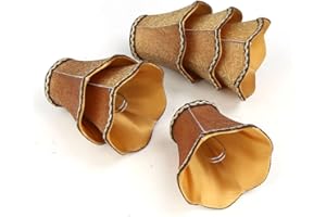 Fuloon Clip on Chandelier Lamp Shades, 3.14x5.51x4.72 in, Small Sconce Shades for Candelabra Bulbs, Rustic/European/French Country Style(6 Pack, Coffee)