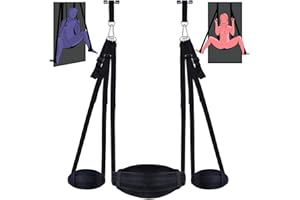 BDSM Bondage Sex Swing, Couples Sex Toys Sex Swings with Seat, Adjustable Straps Couple Sex Sling Sex Furniture for Bedroom, 