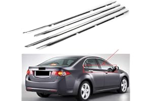 Newsmarts 4pcs Weatherstrip Window Moulding Trim Seal Belt for Honda Accord 2008-2012 Replaces#72410-TA0-A01 72450-TA0-A01 72910-TA0-A01 72950-TA0-A01, Chrome Door Outside Trim Seal