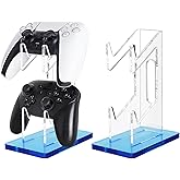 FYY 2-Tier Game Controller Stand - Universal Dual Controller Holder, Blue Display Stand - Compatible with Nintendo Switch, Xbox, PS5, PS4 - Desk Mounts
