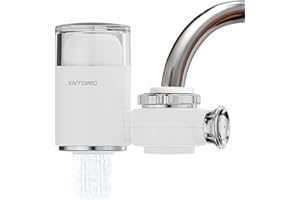 XNTONG Water Filter for Sink, Activated Carbon Faucet Water Filter, Water Faucet Filter for Home Kitchen Use, Sink Faucet Filter Reduces Chlorine, Limescale, Heavy Metals, and Unpleasant Odors