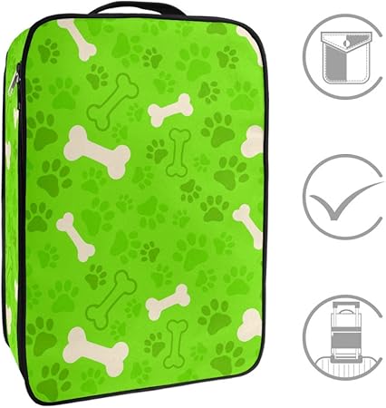 TIZORAX - Caja organizadora de zapatos con huellas de perro verde y hueso: Amazon.es: Hogar