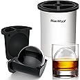 Clear Ice Cube Maker, 2.5 Inch Stainless Steel Crystal Large Clear Ice Ball Maker, Silicone Ice Cube Mold for Cocktails, Drinks & Bourbon, Whiskey Gifts for Men (1 Pack)