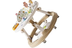 Pack of 1 Adjustable Height Walker with Music Radiances for Safe Learning Infants 6-18 Months ABS Walker with Activity Table