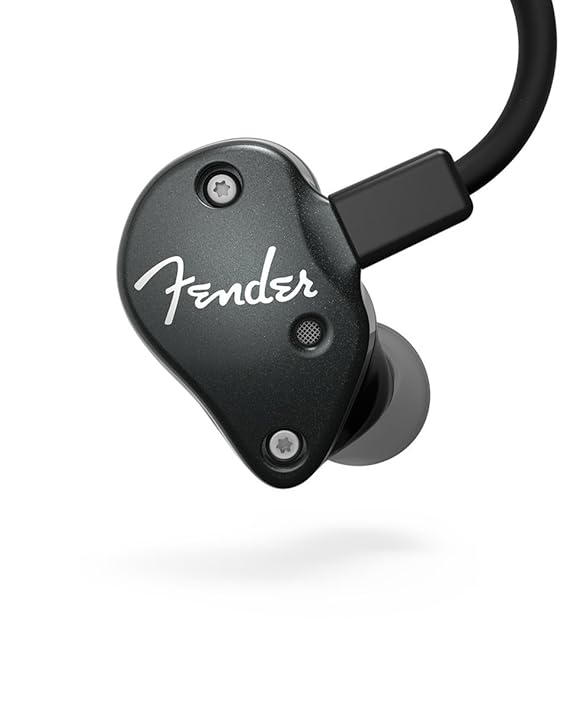 Fender FXA2 Professional inEar Monitor Headphones, Metallic Black