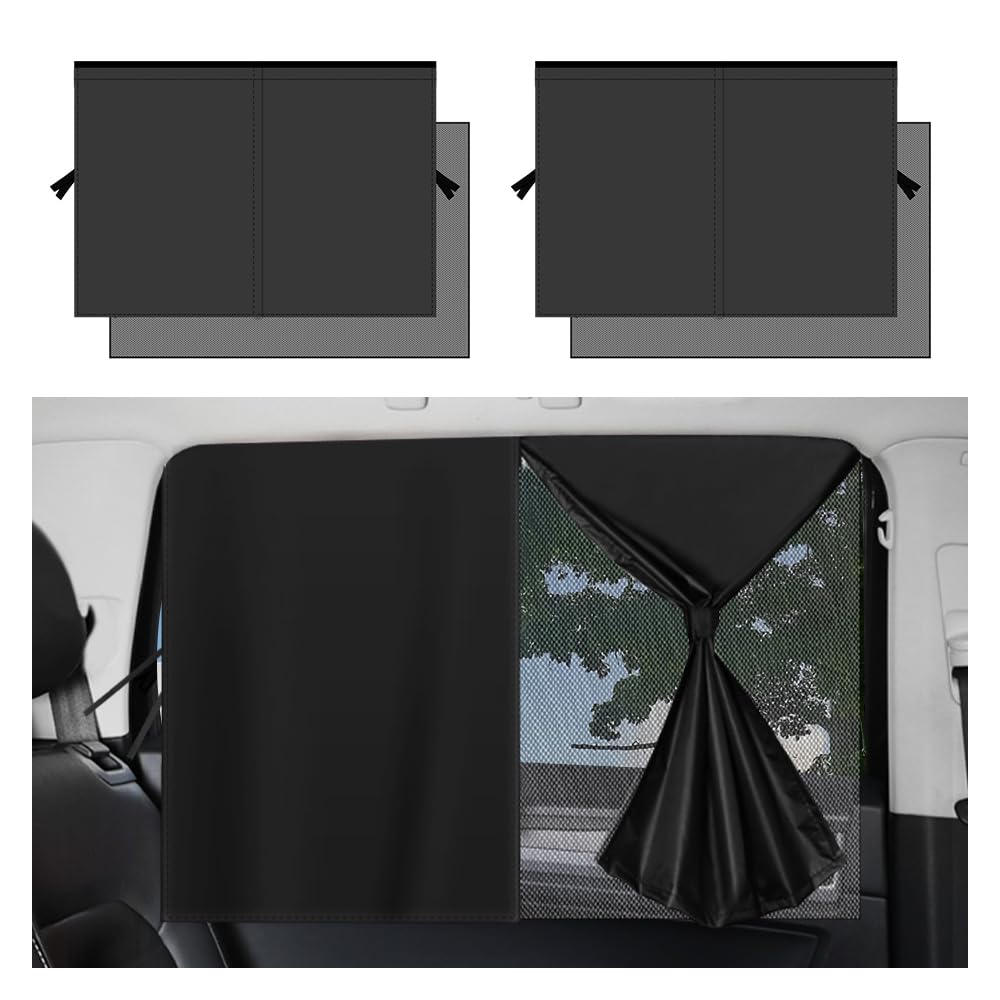 Photo 1 of ***2 PACKS INCLUDED***2PCS Magnetic Car Window Shades for Windows,Double Layer Car Window Covers Adds Privacy and Automotive Interior Sun Protection,Universal Cars Curtains for Windows (Rear Window)***2 PACKS INCLUDED***
