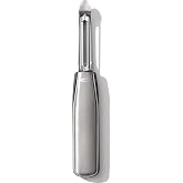 OXO Steel Swivel Peeler | Stainless Steel Blade, Sleek Handle, Built-In Eyer, Ideal for Peeling Produce, Dishwasher Safe
