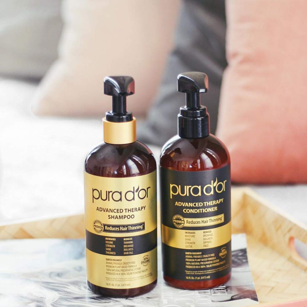 PURA D’OR Advanced Therapy System Biotin Shampoo & Conditioner