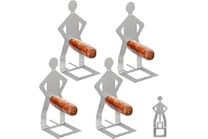 4 PCS Funny BBQ Man Hot Dog Holders Reusable Stainless Steel Sausage Stands, Kitchen BBQ Tools Barbecue Grill Accessories-Ide