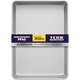 Wilton Aluminum Rectangular Sheet Pan, Made Without PFAS, 9 x 13 in. | Natural Anodized Aluminum, Even Heating &amp; Rust-Resistant, Perfect for Sheet Cakes, Roasting &amp; Classic Rectangular Baking