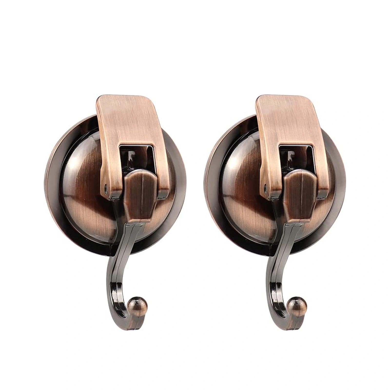 CYUaoao 2Pcs Strong Vacuum Suction Hooks for Hanging Heavy Duty Seamless Sucker Hook with Powerful Rubber Suction Cup 6MM Max 5kg Specialized for Kitchen Bathroom Bedroom