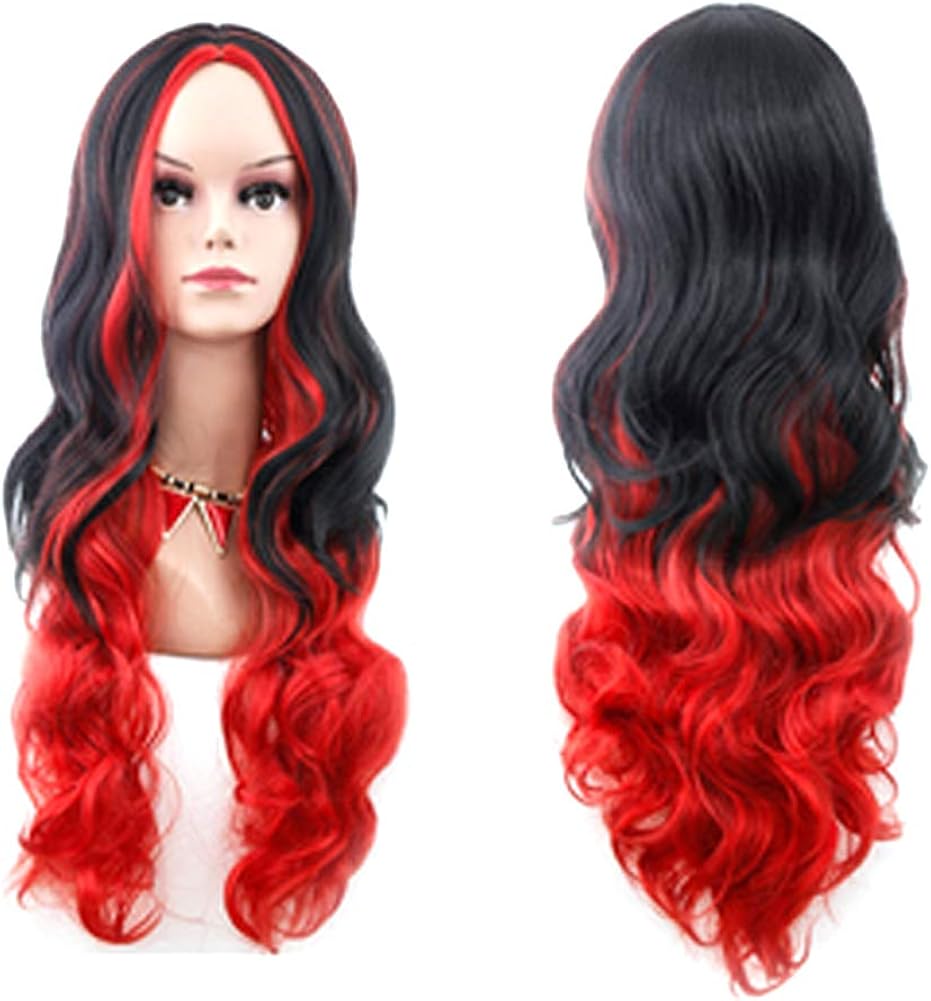 GEZICHTA New Halloween Color Curl Gradient Hair Cosplay Wig