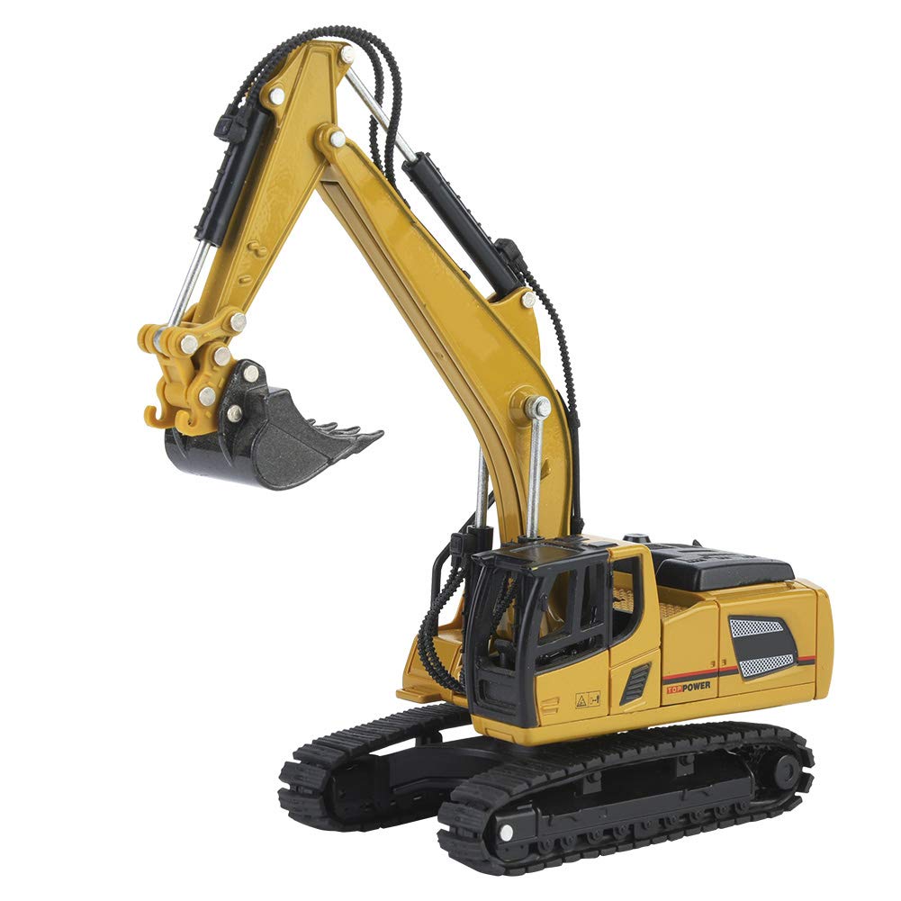 VGEBY1 Excavator Model, Mini Construction Toys Model Excavator Erector 1:60 Crawler Excavator Car Vehicle Toy