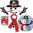 Lansian 16Pcs Christmas Snowman Decorating Making Kit Snow Toys Outdoor Fun Kids for Christmas Winter Holiday Party Decoration Gifts Funny Toys