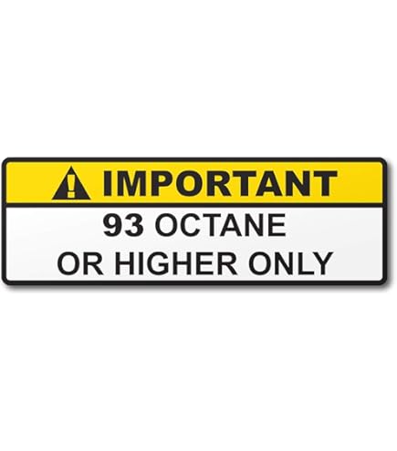 (2) 93 OCTANE ONLY Fuel Door Vinyl Stickers | Gasoline Gas Pump Decals Labels - Foto 10