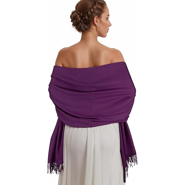 SERENITA Pashmina Shawls Wraps for Women. Dress Cover Up Formal. Cashmere  Feel Wrap for Evening Dress. at Amazon Women's Clothing store