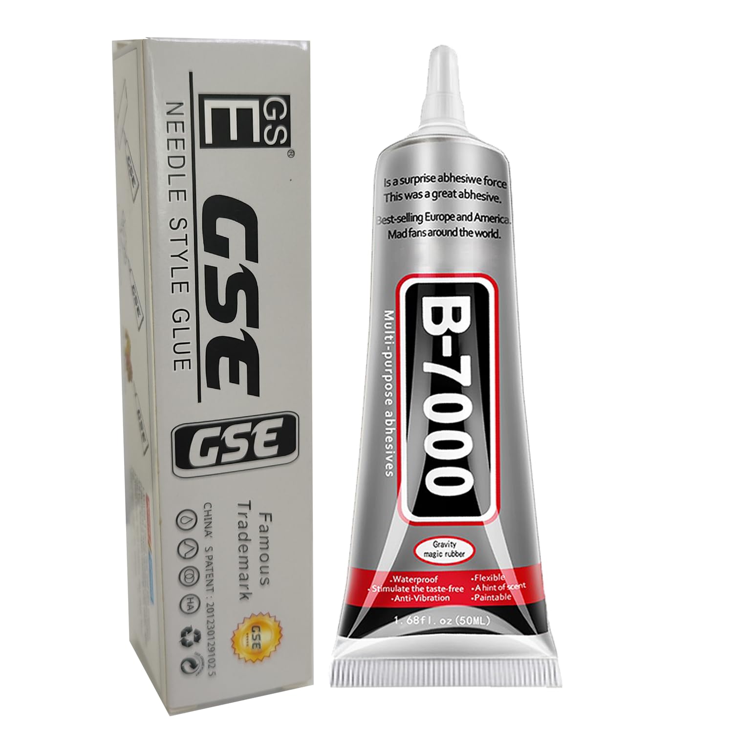 B7000 Jewelry Glue for Making, FITTDYHE 1PCS 50ML/1.69 fl oz Clear Adhesive for Rhinestone, Fabric, Multipurpose Super B-7000 for Phone Repair, Nail Art, Wood, Glass, Charms