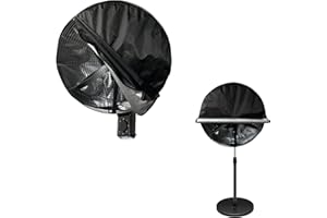 Bitubi Wall Mount Fan Cover,Waterproof Outdoor Fan Covers,Compatible for 24 Inch Industrial Fan and Pedestal Fan,Heavy Duty 600D oxford Dustproof Fan Cover,Black